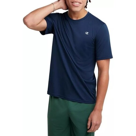 Champion Mens Dry Fit T-Shirt Navy - Picture 7 of 8
